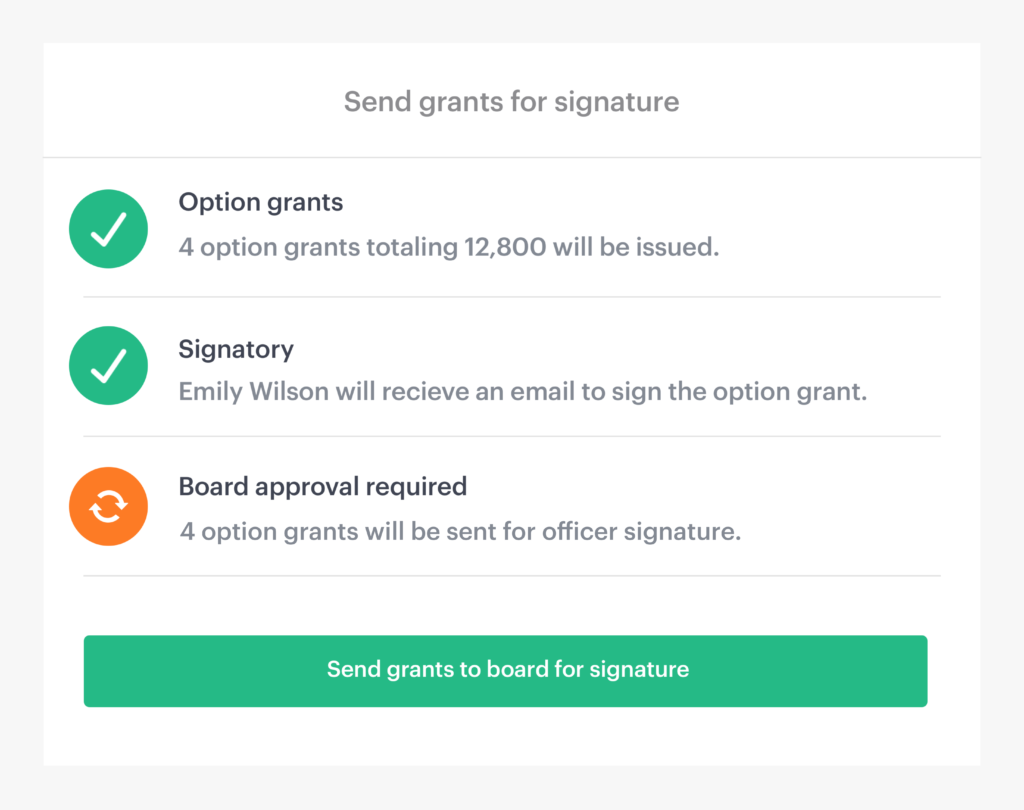 Get option grant and 409A valuation approvals without leaving Carta 1 Get option grant and 409A valuation approvals without leaving Carta 1