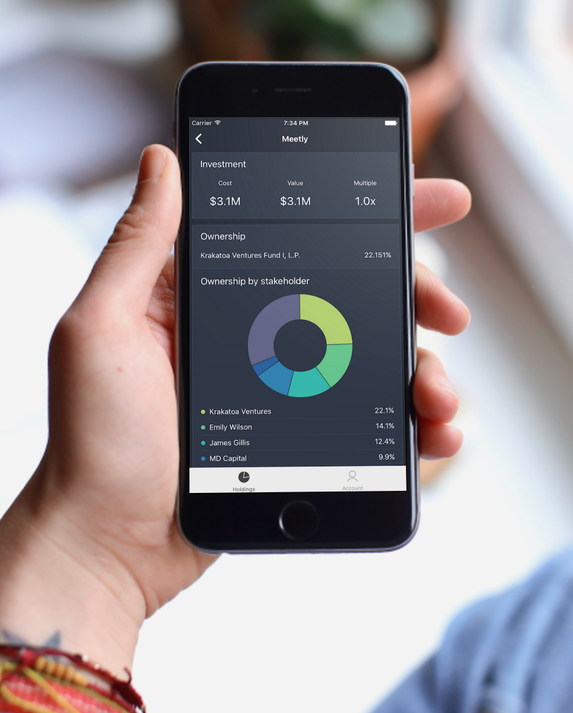Investment details screen