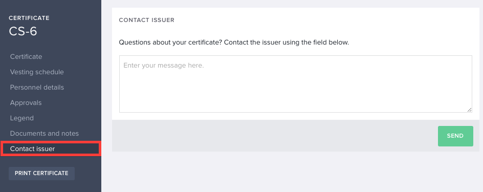 Contacting security issuers in Carta 2