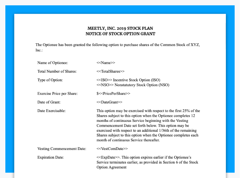 Startup employee stock options 2 Startup employee stock options 2
