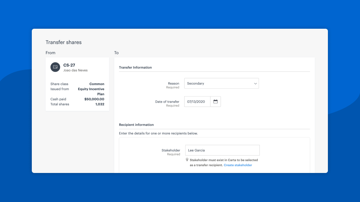 How we improved Carta for corporations in Q2 2020 3