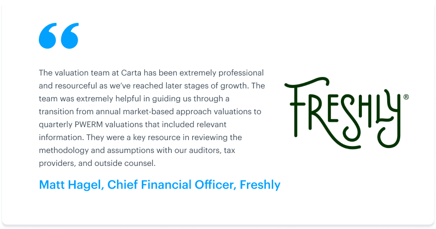 Carta 409A valuations for late-stage, private companies 8